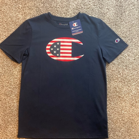 NWT Champion big boys size XL  Big Logo USA Flag T-shirt - Picture 8 of 10